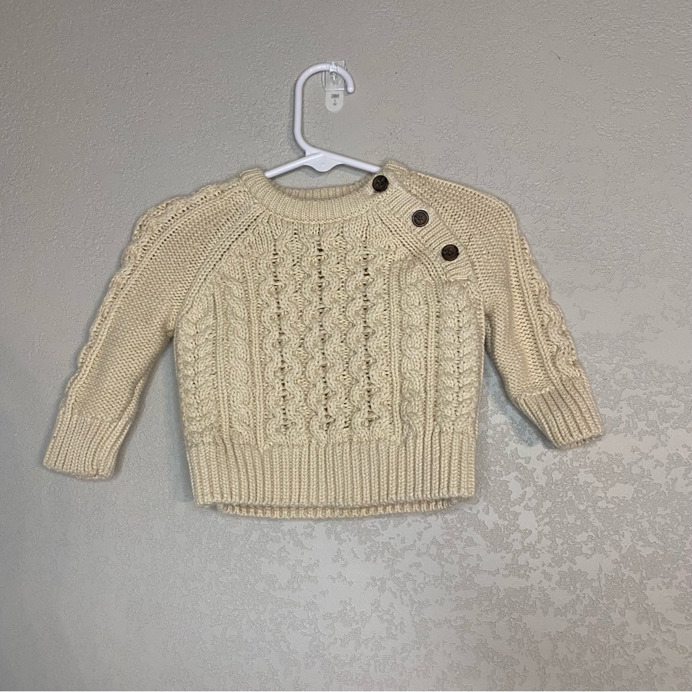 Baby Gap Cable Crewneck Knit Sweater sz 3-6mo